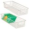 mDesign Metal Wire Storage Basket Bin with Handles for Office, 2 Pack